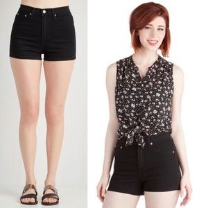 ModCloth Judy Blue Black Denim Shorts